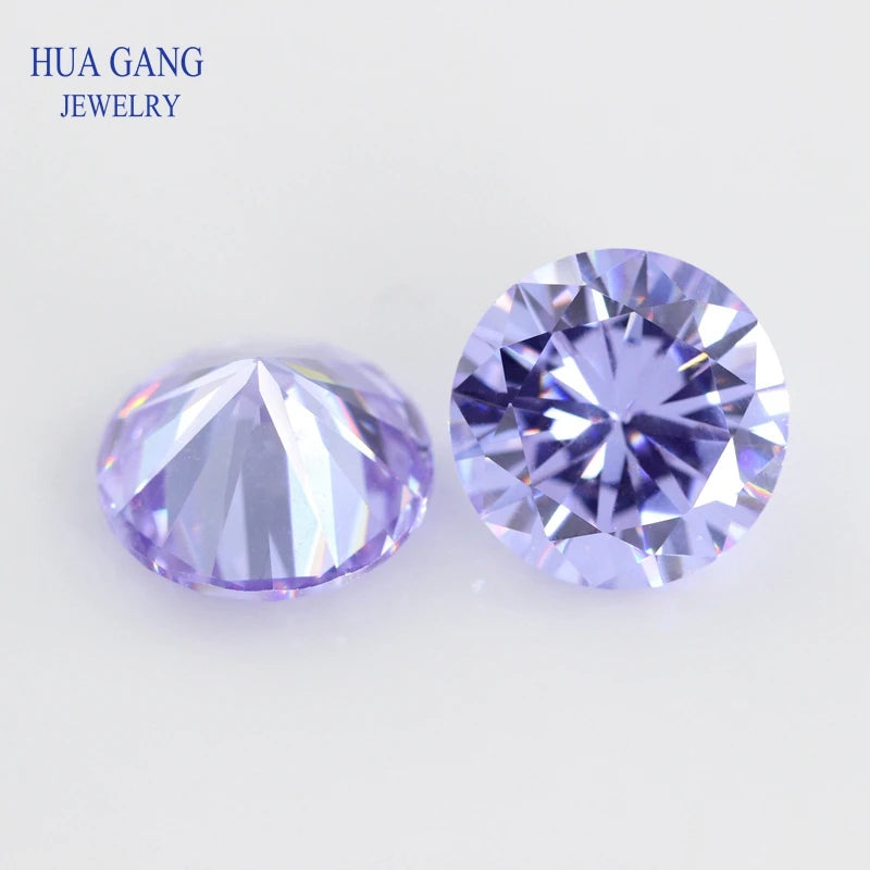 5A Cubic Zirconia Stone Multicolor Round Shape Brilliant Cut Loose CZ Stones Synthetic Gems Beads For Jewelry1.0~20mm AAAAA