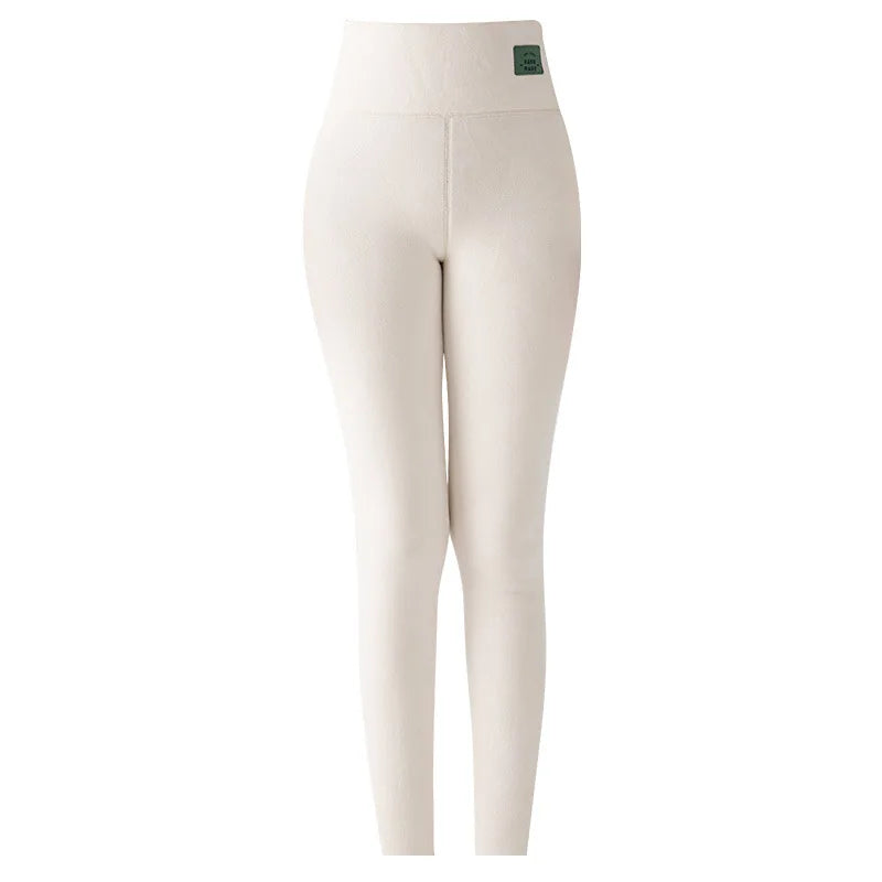 Women's Plus Size Fleece Lined Leggings - Ribbed High Waist Thermal Tights - photo 5