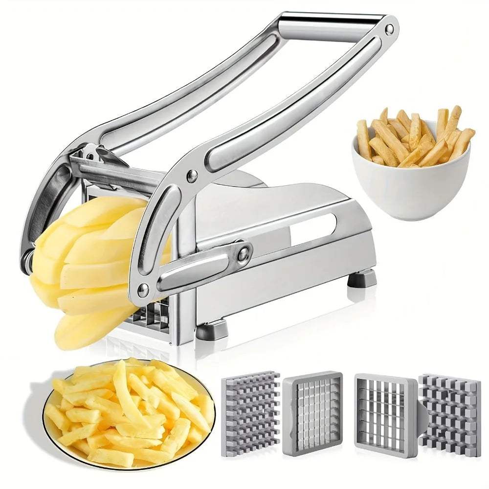 Stainless Steel Vegetable Chopper - French Fry & Onion Dicer