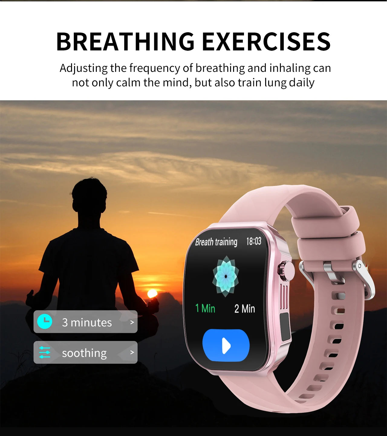 LIGE BWU15 Smart Watch – 2.2" 3D Curved Screen, BT Calling, Heart Rate, Blood Oxygen & 100+ Sports Modes | IP67