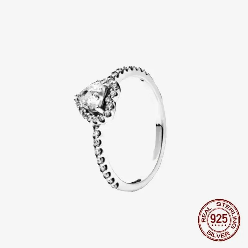 925 Sterling Silver Open Ring Style CZ Paved Heart Butterfly Flower Colorful Gemstone Ring For Women Daily Wear Jewelry Gift