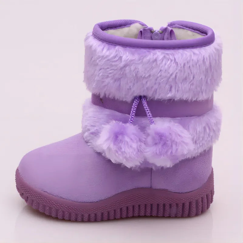 Girls Pom Pom Snow Boots - Thick Warm Winter Boots for Kids - photo 5