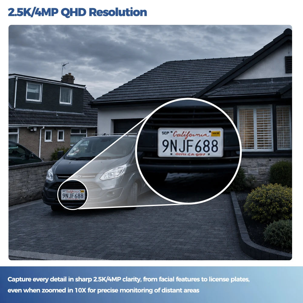 2.5K Solar Security Camera — Wireless Colour Night Vision, AI Detect