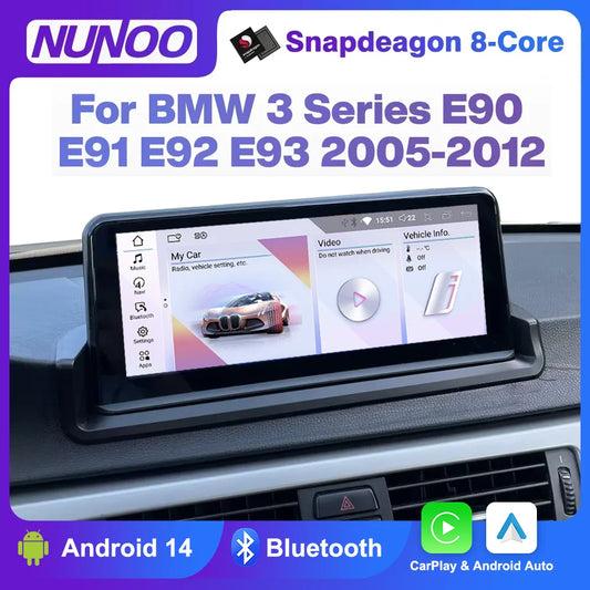 Car Stereo with Apple CarPlay & Android Auto, Compatible with BMW 3 Series E90 E91 E92 E93