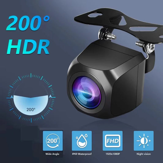 AHD 1080P Car Rear-View Backup Camera (200° Fisheye, Night Vision)