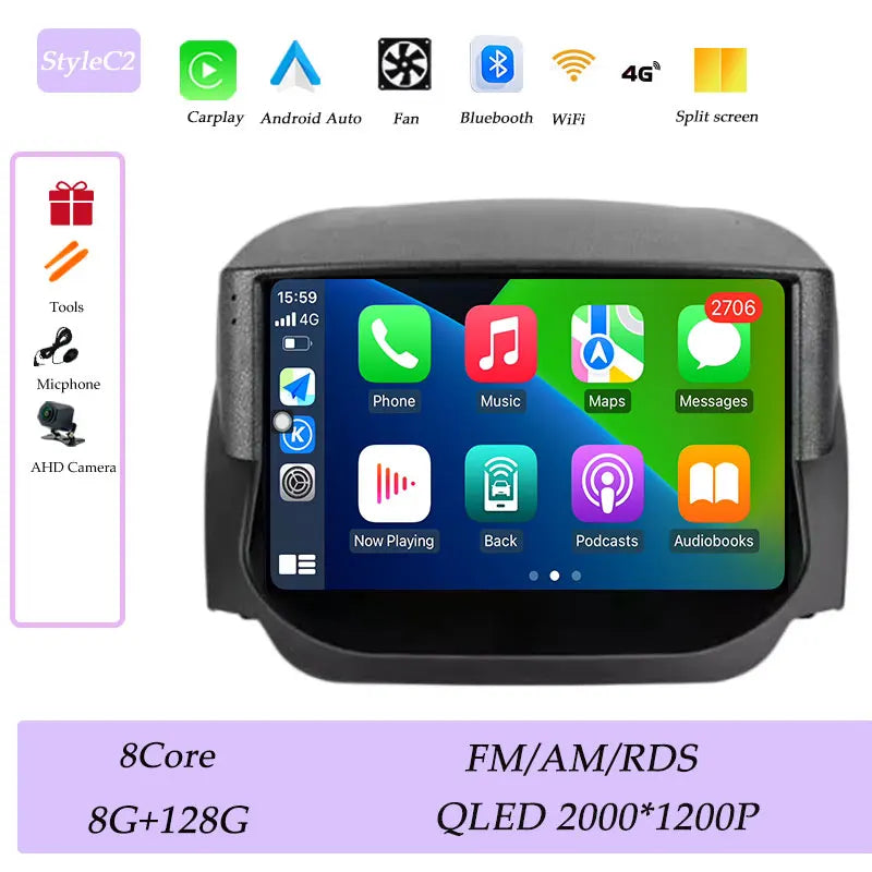 Android Car Stereo for Ford EcoSport (2014–2018) — Wireless CarPlay, GPS, WiFi, Bluetooth, Split Screen