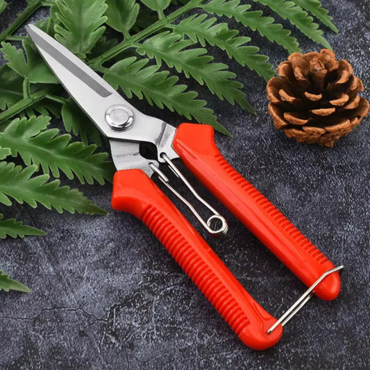1/2PCS Straight Head Pruning Shears Non-slip HandleStainless Steel Outils Manuels Household Bonsai Garden Scissors Pruing Shear