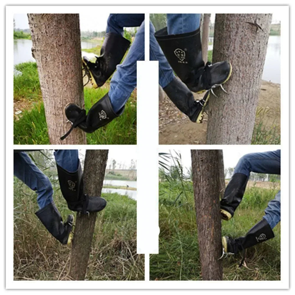 Tree Climbing Spikes — 5-Claw Steel Pole Climbing Gaffs, Adjustable