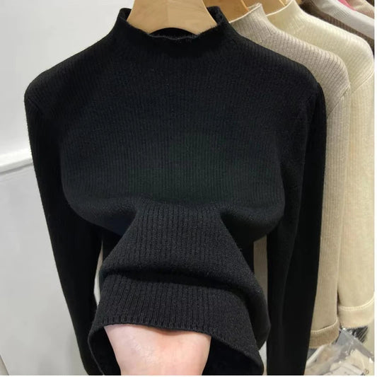 Women's velvet-lined thermal turtleneck sweater — view 4 of 20