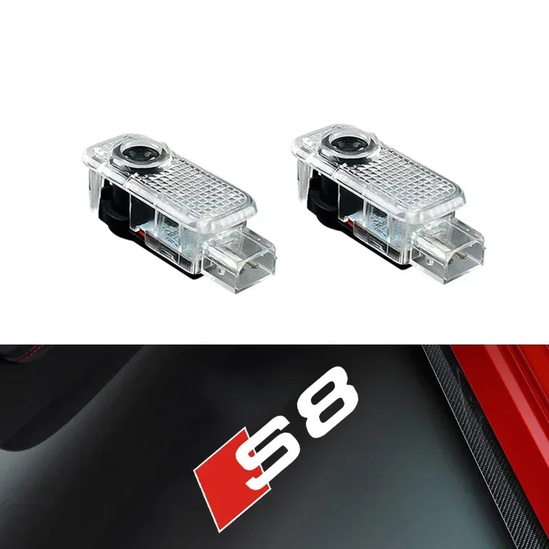 LED Door Projector Welcome Light for Audi A1/A3/A4/A5/A6/A7/Q2/Q3/Q5/Q7/Q8/S3-S8/TT/RS
