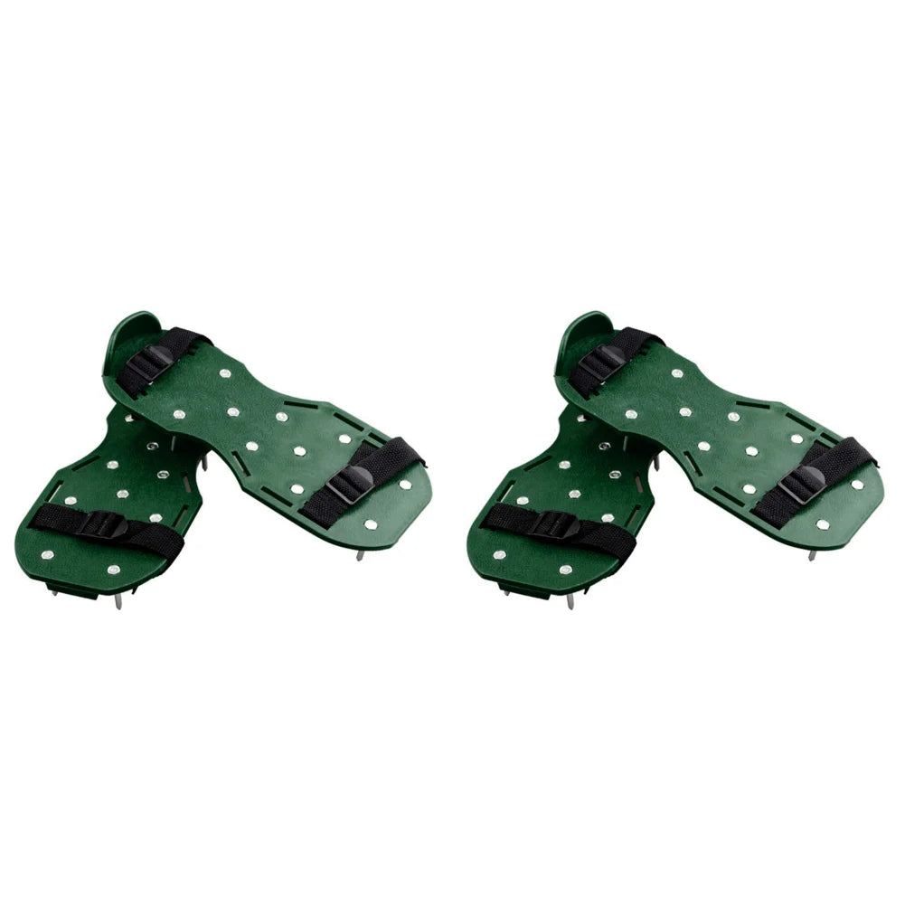 Garden Nail Shoes Grass Loose Soil Cultivator Spikes Grass Shoes Epoxy Yard Grass Cultivator Lawn Aerator Sandals Gardening Tool