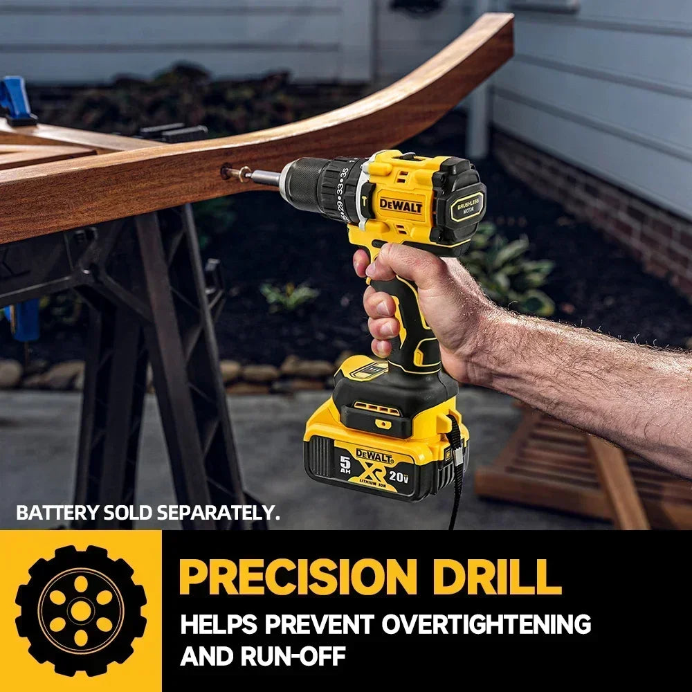 2026 NEW DEWALT DCD805 20V Power Tools Brushless Impact Drill Cordless Electric Screwdriver Multi-Function Hand Drill 668