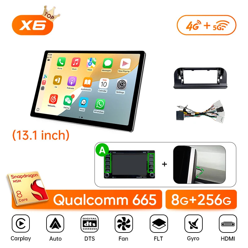 13.1" Car Stereo with Apple CarPlay & Android Auto, Compatible with Toyota Corolla E210 (2019-2025)