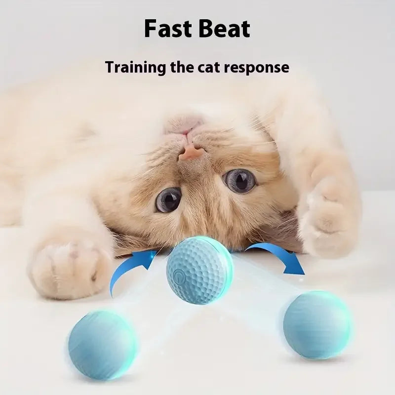 Smart Electric Rolling Cat Toy Ball – USB Rechargeable Automatic Interactive Teaser | Moving Bouncing Ball for Cats
