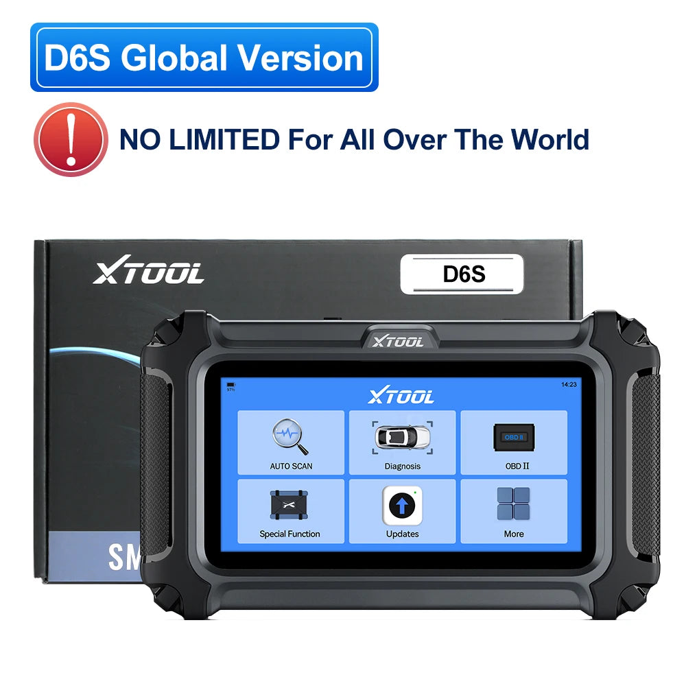 XTOOL D6S Car Diagnostic Tools All System Automotive Scanner For All Car 30+ Services Lifetime Free Update Built-in CANFD FCA