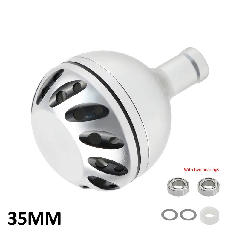 EKfan 30/35/38mm Alloy Metal Fishing Handle Knob For Spinning Baitcast Reel Dawa Shmano 4MM Shaft Fishing Rocker DIY Tool Parts