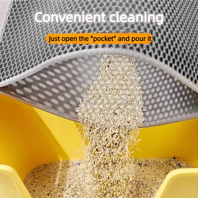Non-Slip Cat Litter Mat — Double-Layer Waterproof Litter-Trapping Mat