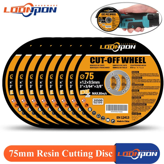 75mm resin cutting discs for angle grinder metal cutoff
