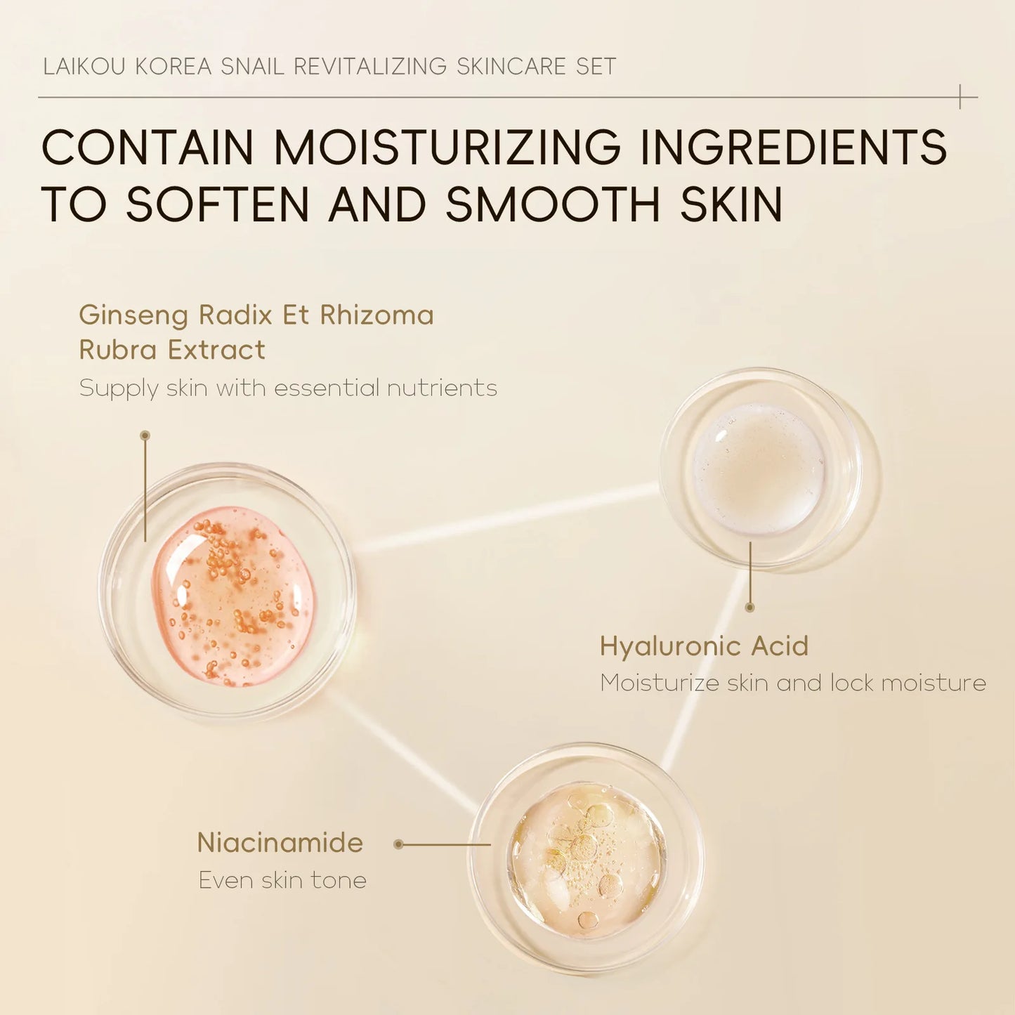 5pcs/set LAIKOU Snail Skin Care Moisturizing Renewing Skincare Collection Anti Wrinkle Hydrating Anti-aging Skin Care Cosmetics