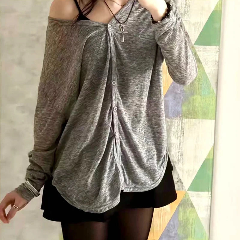 Women's Lightweight V-Neck Cardigan Coat - Loose Knit Jacket - photo 6