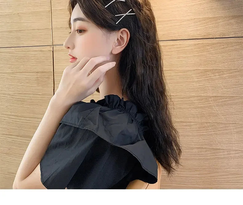 2pcs Cross Crystal Hairpins Rhinestone X Hair Clips Barrettes Simple Side Clip Bridal Headwear Girl Fashion Hair Accessories New