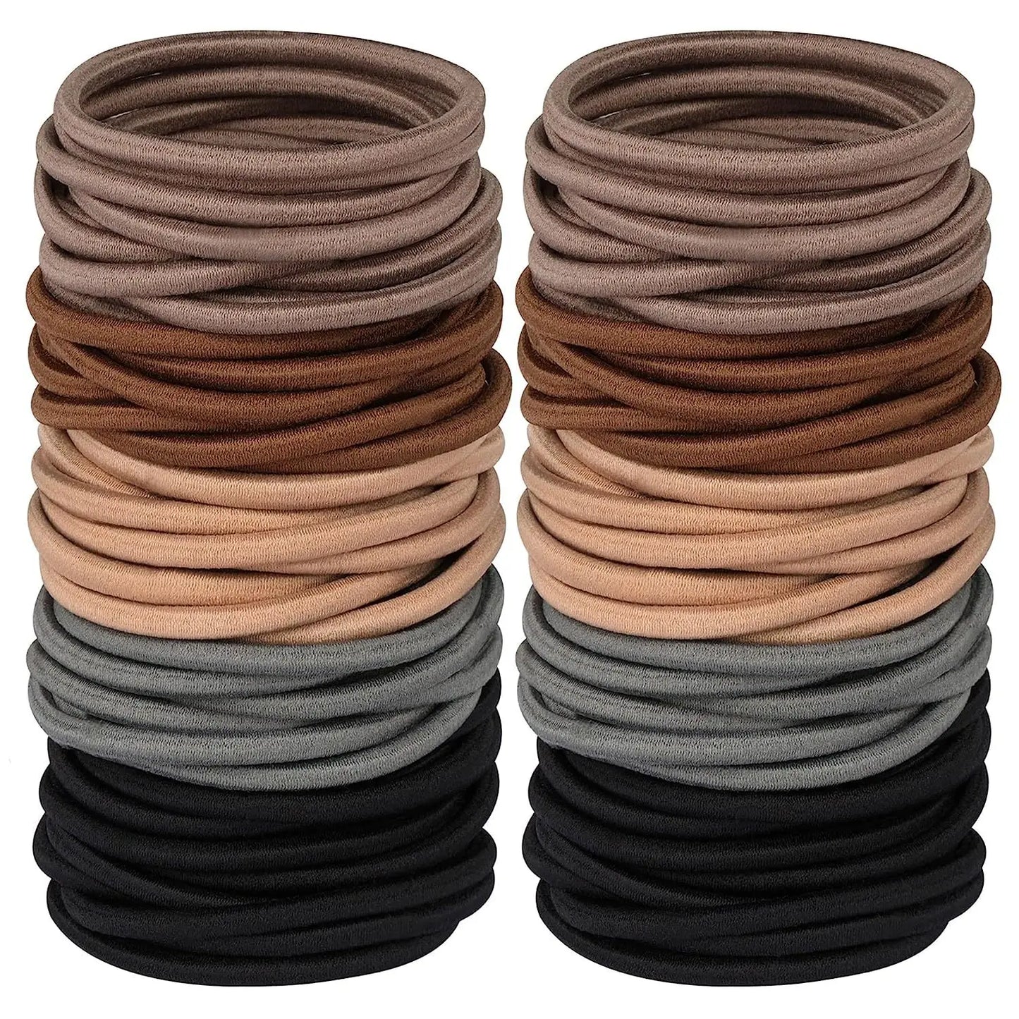 50pcs Black Elastic Hair Band Leagues Ties Colets Scrunchies Springs Gum Accessory For Girl Women No Damage Pigtails Holder Set