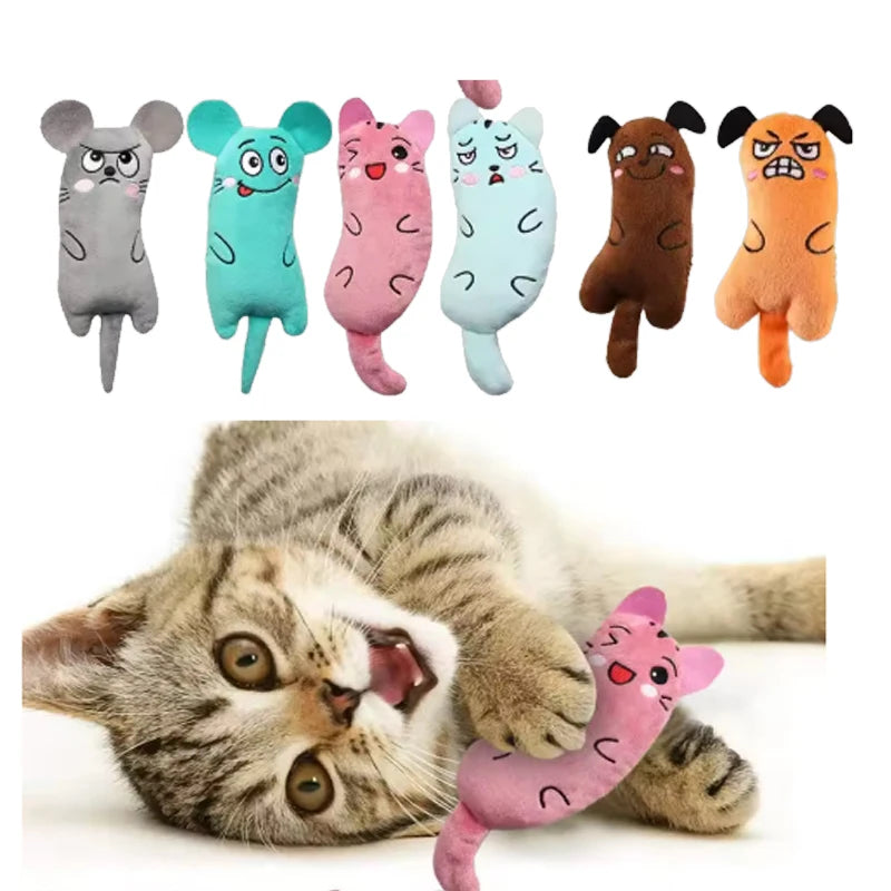 Plush Catnip Cat Toy - Mini Teeth Grinding Squeaky Toy