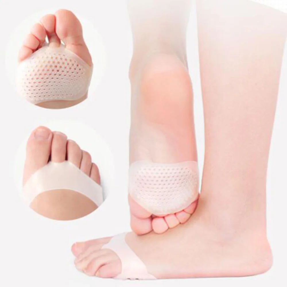 2PCS Silicone Gel Insoles Toe Separator Thumb Valgus Orthopaedic Foot Protector Bunion Adjuster Hallux Guard Feet Care Cushion