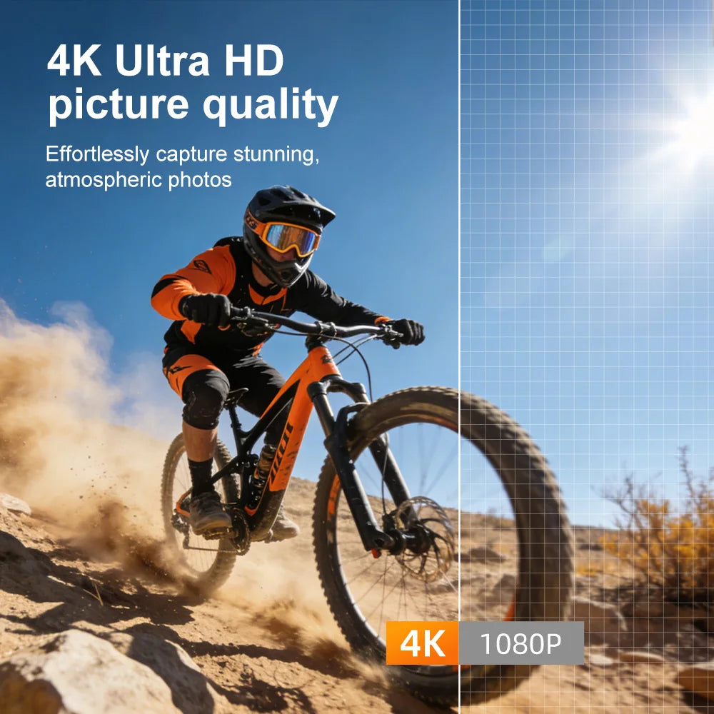Ourlife 4K Gimbal Camera — 330° Face-Tracking Touchscreen, 64MP