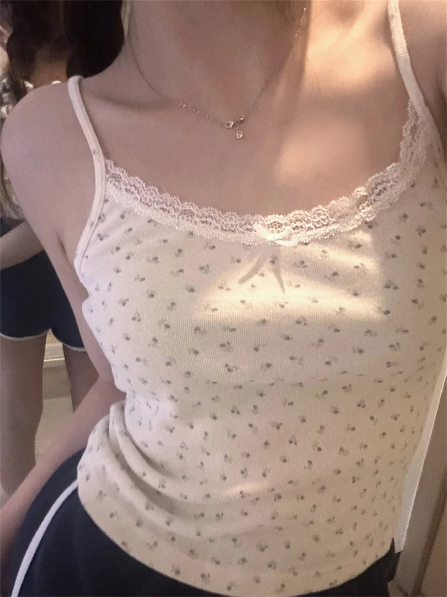 Y2k Short sleeve Sexy U Collar Floral Print Lace Slim T-shirt 2026 Summer Women Clothing Floral Slim Shirt Button T-shirt Top