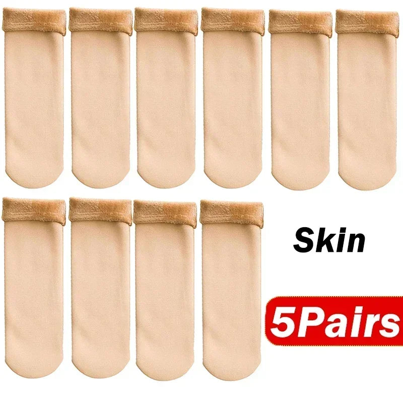 Women's Thermal Velvet Ankle Socks, Winter Warm Socks