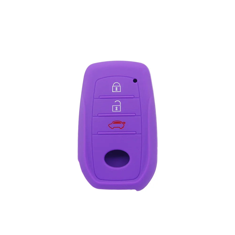 Car Key Silicone Case For Toyota Highlander Land Cruiser Riez 86 Rav4 Prado Innove Camry Hilux 3 Buttons Remote Key Supplies