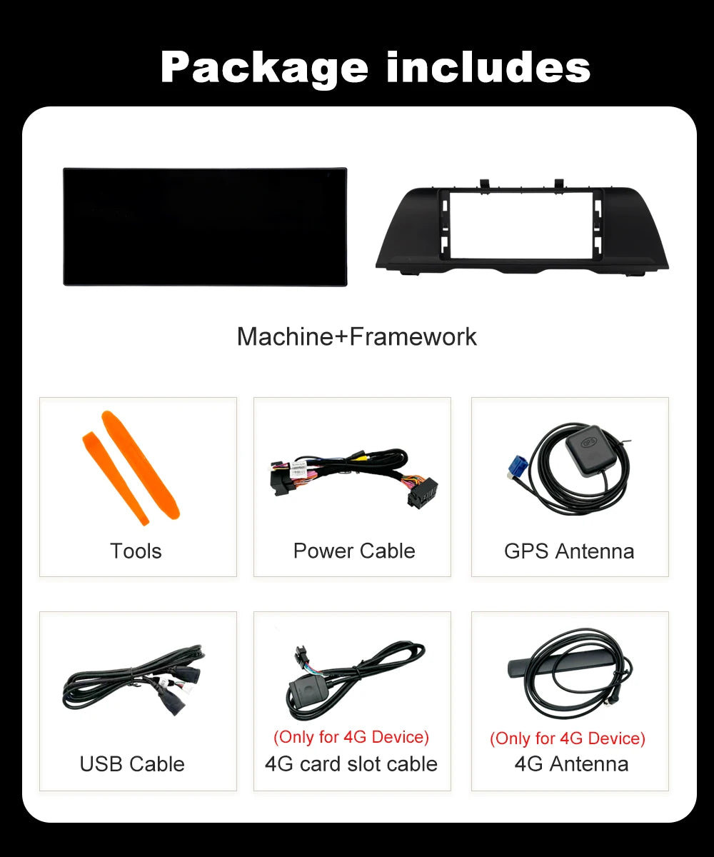 Car Stereo with Apple CarPlay & Android Auto, Compatible with BMW 3 Series E90 E91 E92 (CCC/CIC)