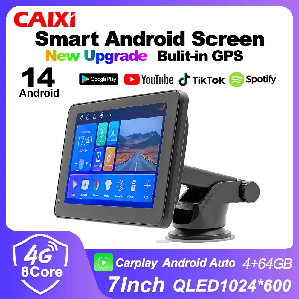 7" Universal Car Stereo with Apple CarPlay & Android Auto (with Rear Camera)