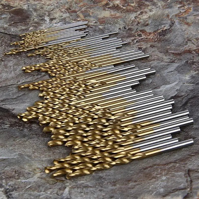 100 Pc Titanium Coated HSS Drill Bit Set