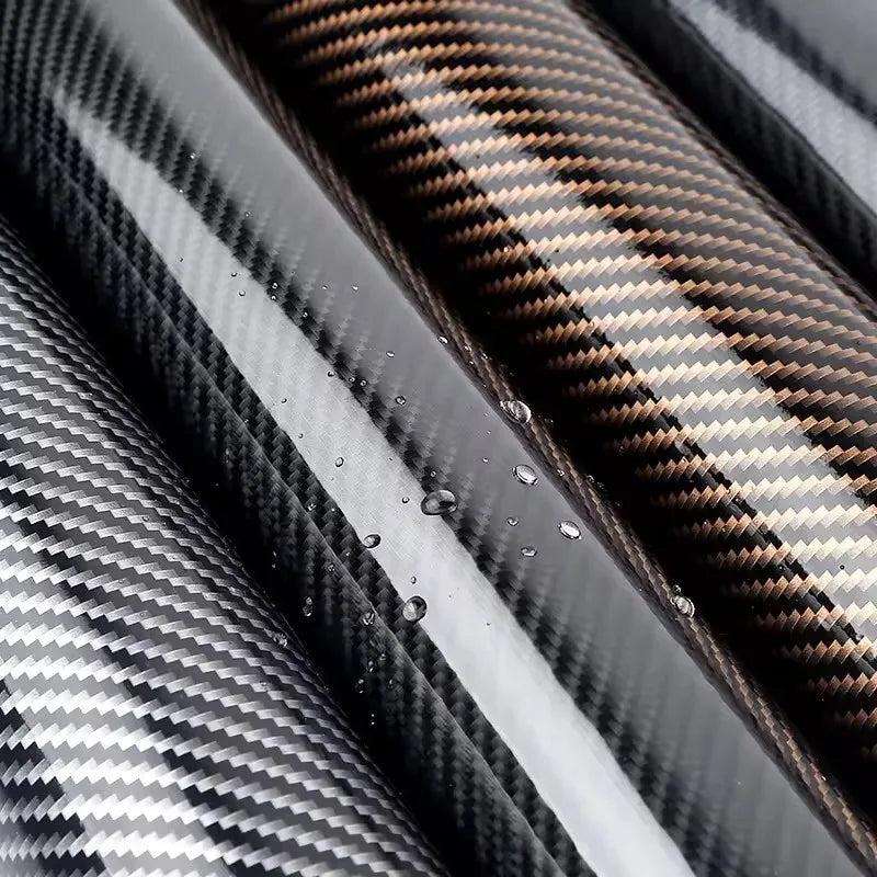 Super Glossy Black Gold Carbon Fibre Vinyl Sticker Wrap Film  Car Sticker Weatherproof Automotive Use