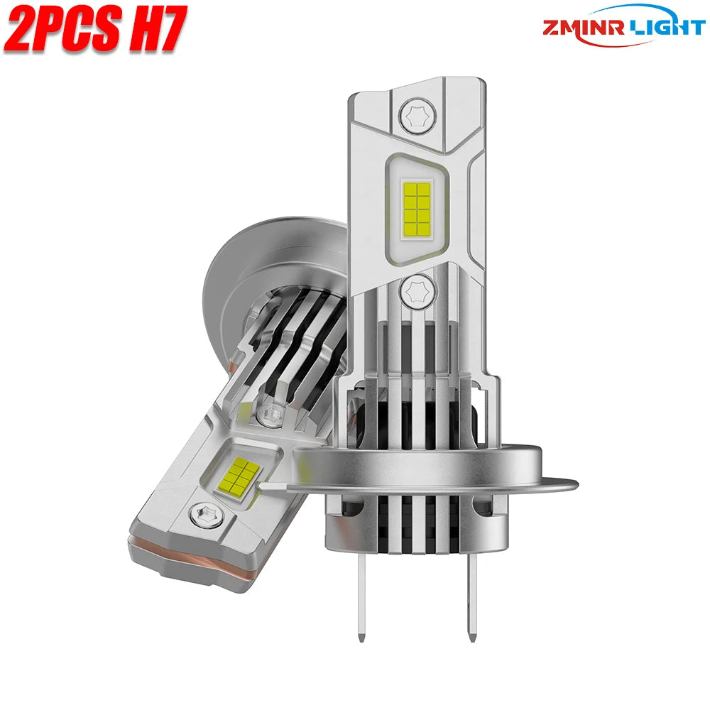 LED H7 H4 H1 Bulbs for Car Headlight CANBUS Turbo Fan Auto Lights Super Bright Mini LED Headlamp 6000K White Lamp 12V Plug&Play