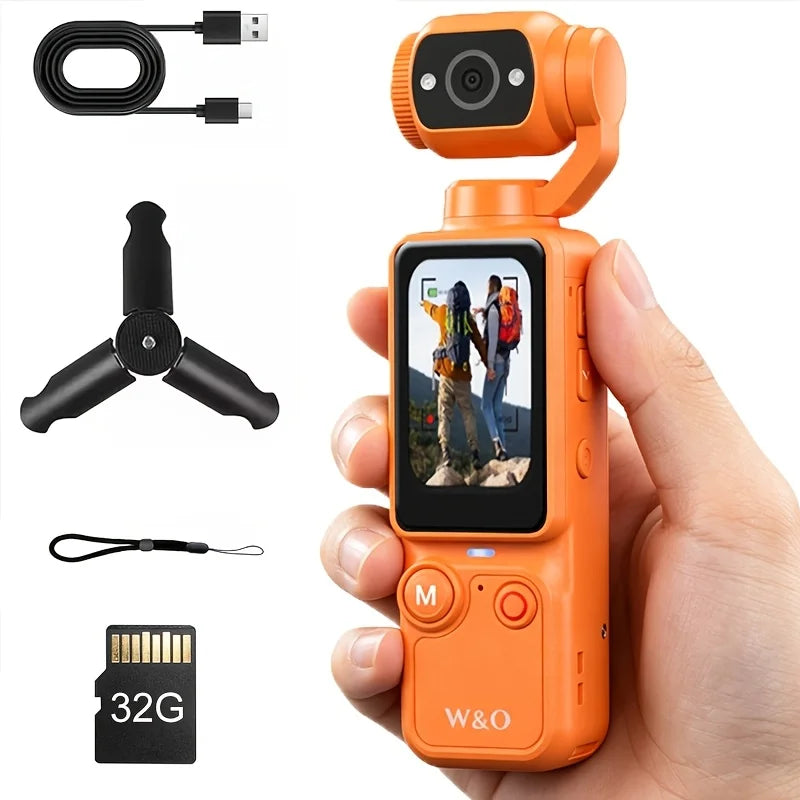 4K Ultra-Light Sports Camcorder with Tripod & 32GB Memory