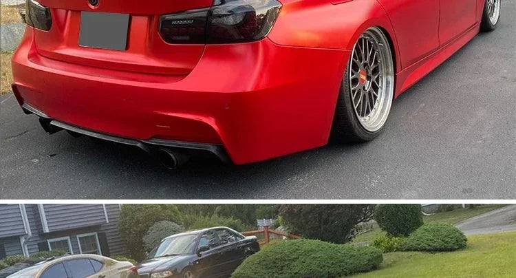 Carbon Fiber Rear Bumper Lip Trunk Wing MP M4 PSM Style Roof Spoiler Kit For BMW 3 Series F30 F31 F35 2026-2026 Gloss Black