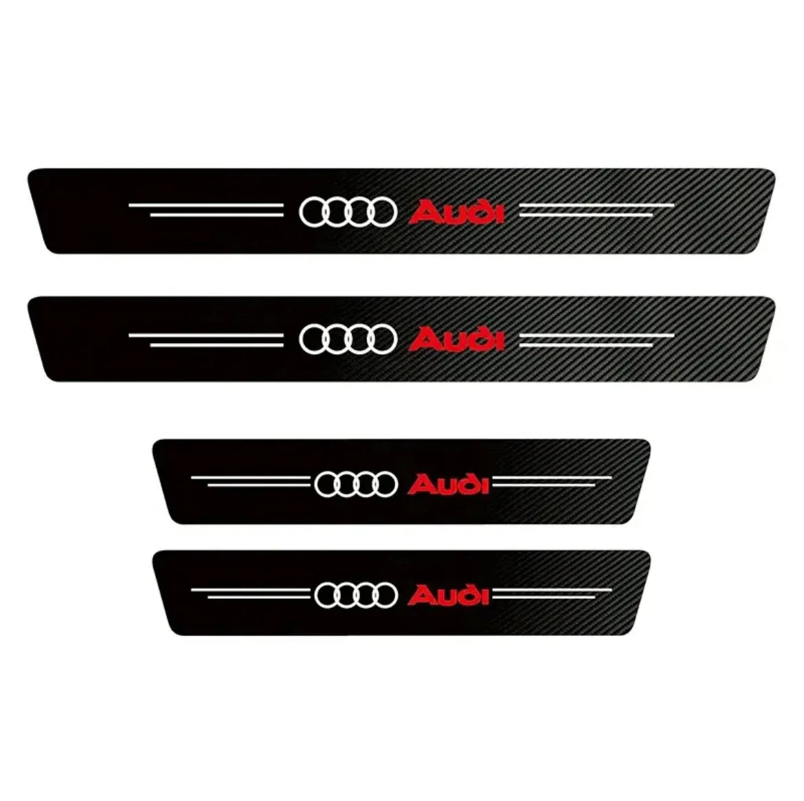 Audi Carbon Fiber Car Door Sill Protector Stickers