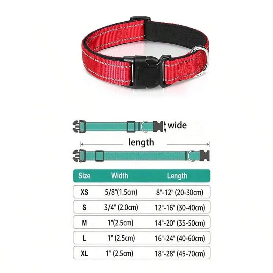 Padded Reflective Puppy Collar - Safety Stripes – photo 2