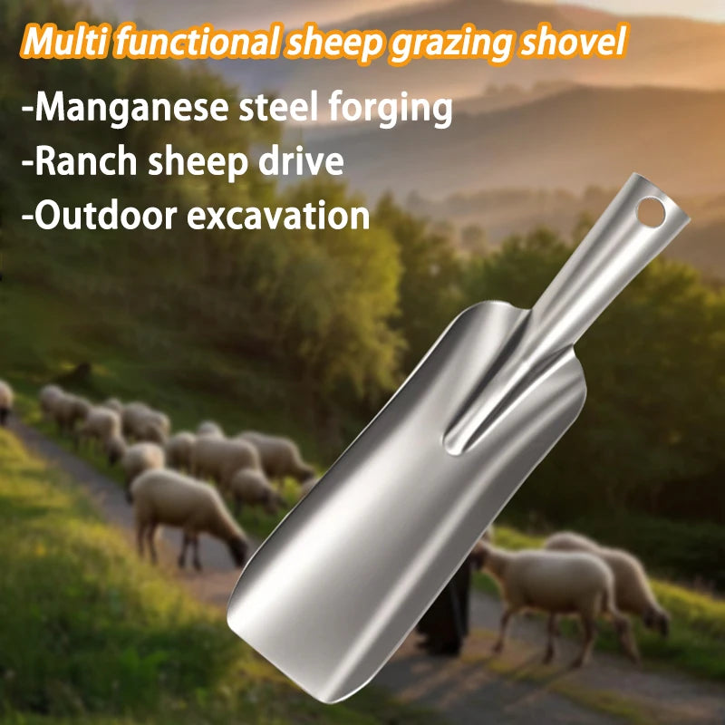 1Pc Thickened Manganese Steel Garden Shovel - Small Spade for Soil Planting Mountain Herd Agricultural Digging Work Tool