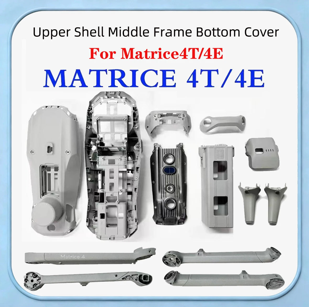 For DJI Matrice 4T/4E Body Frame Upper Middle Bottom Shell Arm Cover Battery Case Gimbal Cover Repair Spare Parts for Drone