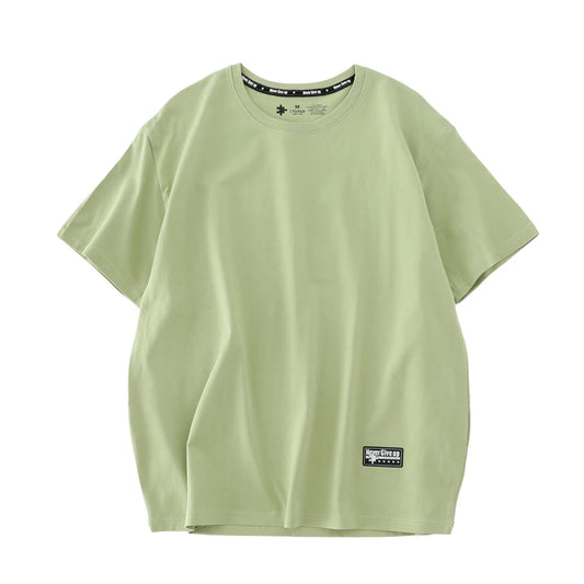 WAVLATII Women's 210 GSM Cotton Oversized T-Shirt – Purple Solid Casual Short Sleeve Tee