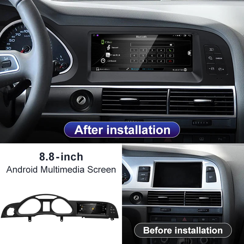 8.8" Wireless CarPlay & Android Auto Display Screen, Compatible with Audi A6 C6 (2005-2011)