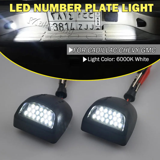 LED License Plate Lights — Chevrolet Tahoe & GMC Sierra / Cadillac Escalade (2000–2006)