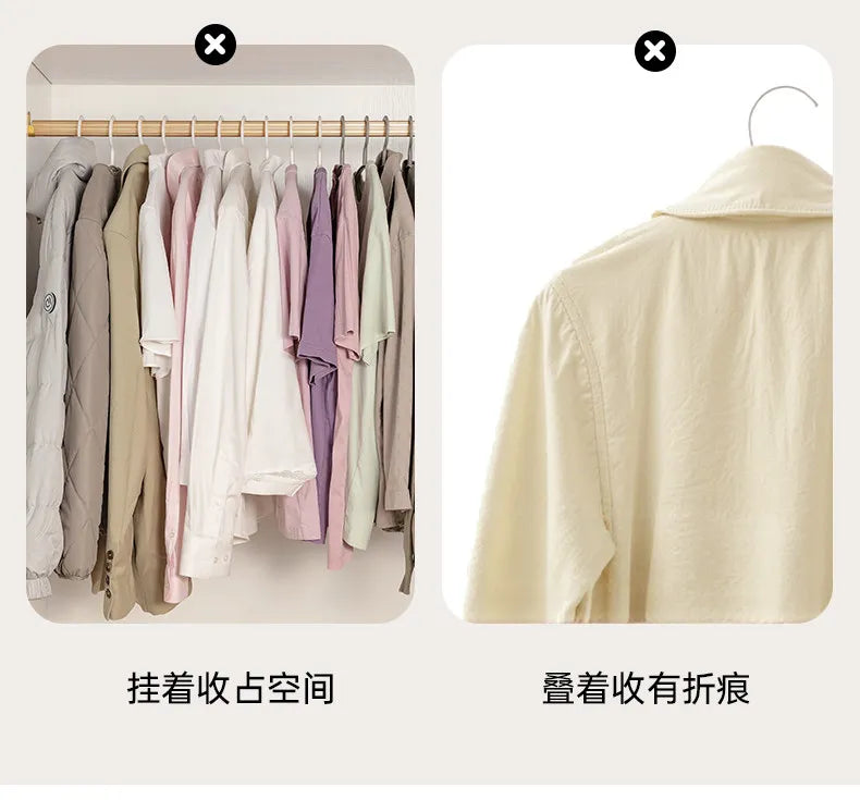 1pc Wardrobe Lazy Compressed Storage Board Dust Cover Storage Artifact Foldable Fabric Down Jacket