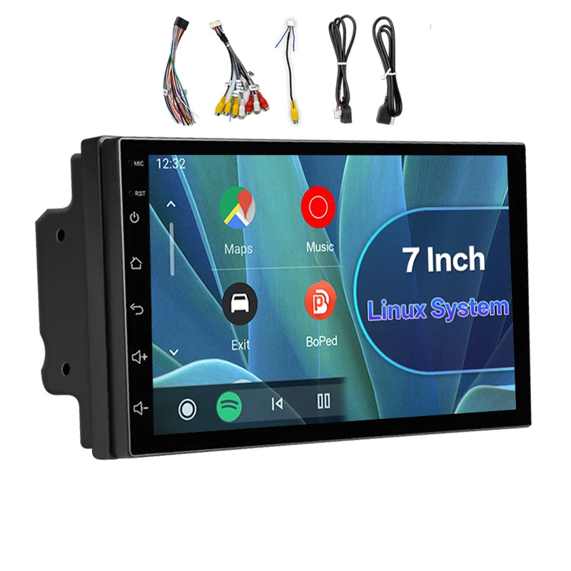 HIPPCRON Universal 2-DIN Car Stereo (7"/9") — Wireless CarPlay & Android Auto, Linux Touchscreen