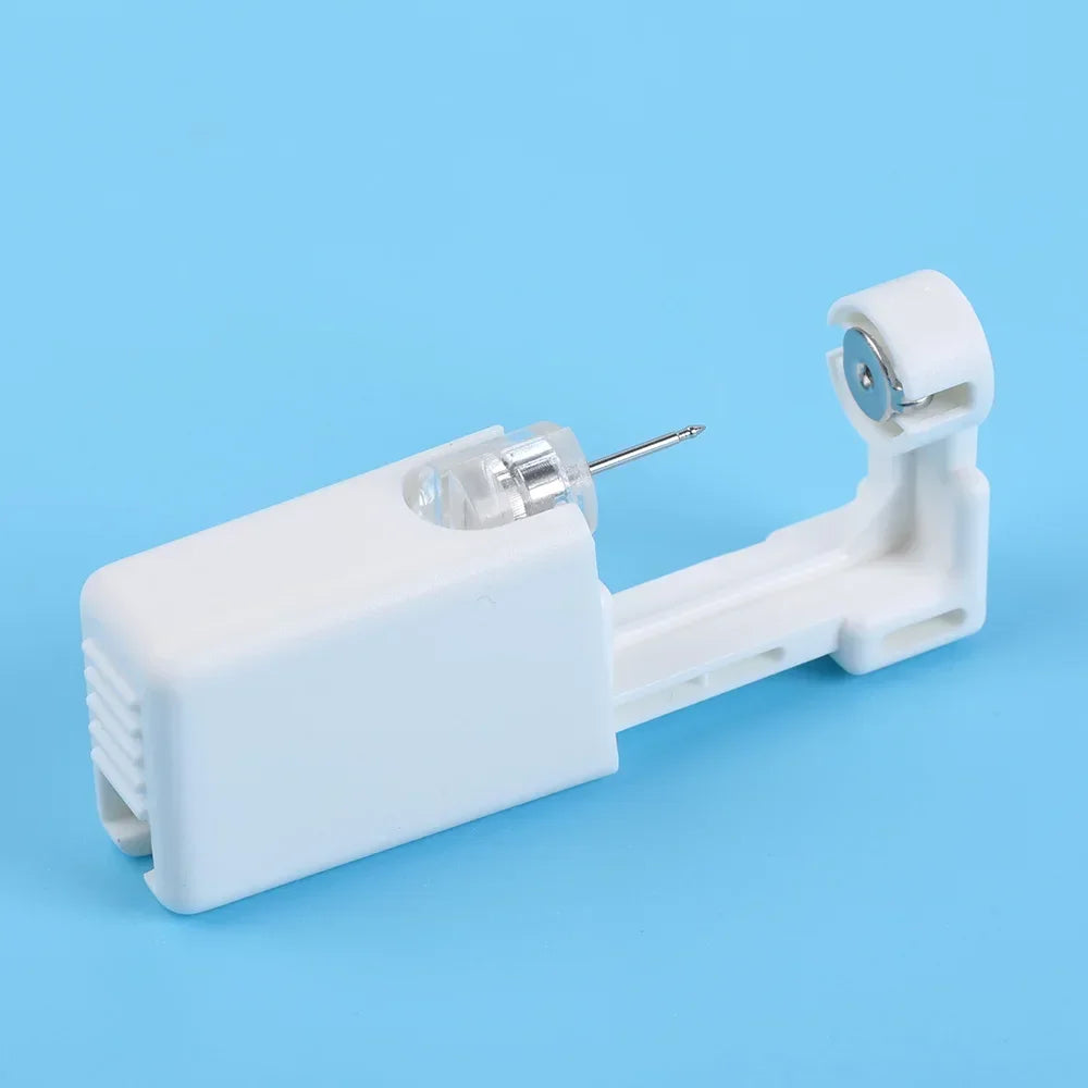 Safety Ear Piercing Gun Kit Women Men Disposable White Plastic Sterile Ear Piercing Device Fashion Simple Jewelry Piercing Tools
