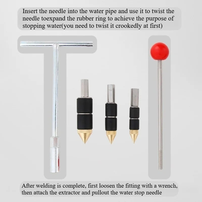 PPR Pipe Stopping Needle Hot Melt Pipe Breakers Welding Water Pipe Plugging Portable Quick Repair Tools for 20/25/32 Water Pipes